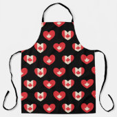 カナダメープルリーフ、ハート エプロン (正面)