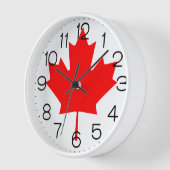 カナダメープルリーフ 壁時計 (傾斜)