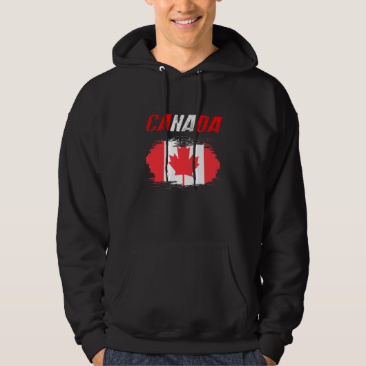カナダメープル州旗カナダデイお祝い パーカ (正面)