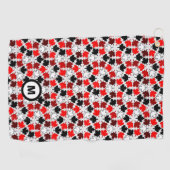 カナダメープル葉イニシャル ゴルフタオル (横)