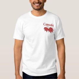 カナダメープル葉ズ 刺繍入りTシャツ