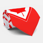 カナダメープル赤と白オン ネクタイ (ロール)