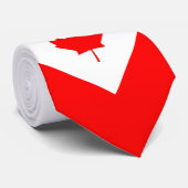 カナダメープル赤と白オン ネクタイ (ロール)