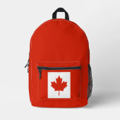 カナダモダン国旗の国のお土産 プリントバックパック (正面)