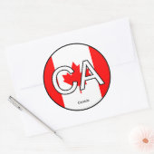 カナダユーロステッカー ラウンドシール (封筒)