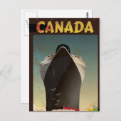 カナダライナーヴィンテージ旅行ポスター ポストカード (正面/裏面)