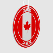 カナダラウンドエンブレム オーナメント (正面)