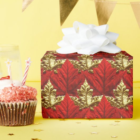 カナダラッピング紙カナダメープルリーフ紙 ラッピングペーパー (誕生日パーティー)