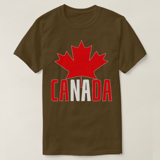 カナダラバーカナダメープルリーフカナダ Tシャツ (デザイン正面)