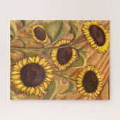 カナダランドスケープアートパズルひまわり絵画の花 ジグソーパズル (横)