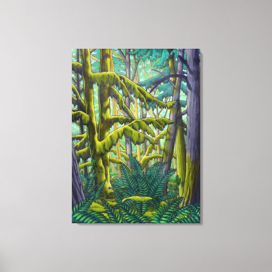 カナダランドスケープ絵画のフォレストのキャンバス印刷 キャンバスプリント (正面)