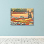 カナダランドスケープ絵画ズベアーカンバスプリント キャンバスプリント (インサイチュ (ウッドフロア))