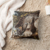 カナダリンクス(Lynx Canadensis)イラストレーション クッション (ブランケット)
