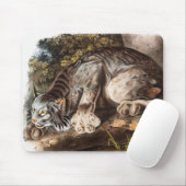 カナダリンクス(Lynx Canadensis)イラストレーション マウスパッド (マウス)