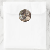 カナダリンクス(Lynx Canadensis)イラストレーション ラウンドシール (バッグ)