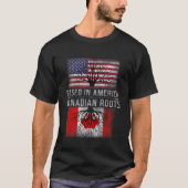 カナダルーツおもしろいカナダアメリカアメリカン引用文 Tシャツ (正面)