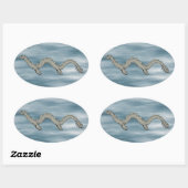 カナダレイクモンスター 楕円形シール (シート)