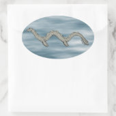 カナダレイクモンスター 楕円形シール (バッグ)