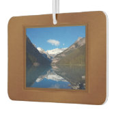 カナダレイクルイセロッキーマウンテンウッドフレームプリント カーエアーフレッシュナー (左)