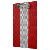 カナダレッドメープルリーフオンカーボンファイバースタイル クリップボード (左)