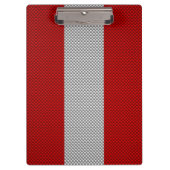 カナダレッドメープルリーフオンカーボンファイバースタイル クリップボード (正面)