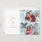 カナダレッドメープルリーフクリスマスフォト シーズンカード (正面)