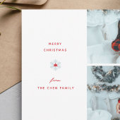 カナダレッドメープルリーフクリスマスフォト シーズンカード