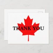 カナダレッドメープルリーフサンキュー ポストカード (正面/裏面)