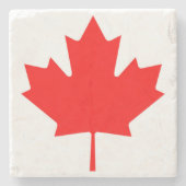 カナダレッドメープルリーフストーンコースト国旗 ストーンコースター (正面)