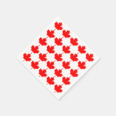 カナダレッドメープルリーフパターン スタンダードカクテルナプキン (角)