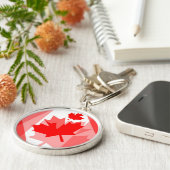 カナダレッドメープルリーフレイヤスタイルカナダ キーホルダー (側面)