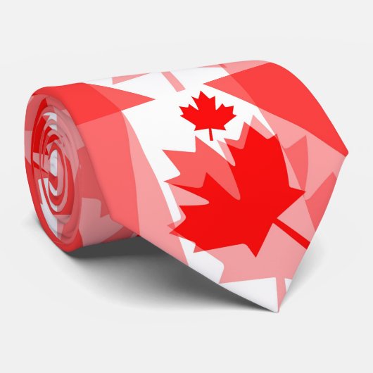 カナダレッドメープルリーフレイヤスタイルカナダ ネクタイ (ロール)