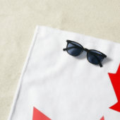 カナダレッドメープルリーフレイヤスタイルカナダ ビーチタオル (インサイチュ)