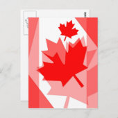 カナダレッドメープルリーフレイヤスタイルカナダ ポストカード (正面/裏面)