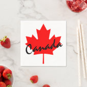 カナダレッドメープルリーフ スタンダードカクテルナプキン (インサイチュ)