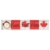 カナダレッドメープルリーフCANADAピーリング絵を描スタイル デスクネームプレート (正面)