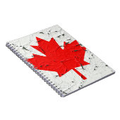 カナダレッドメープルリーフCANADAピーリング絵を描スタイル ノートブック (右側)