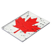 カナダレッドメープルリーフCANADAピーリング絵を描スタイル ノートブック (左側)
