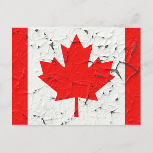 カナダレッドメープルリーフCANADAピーリング絵を描スタイル ポストカード