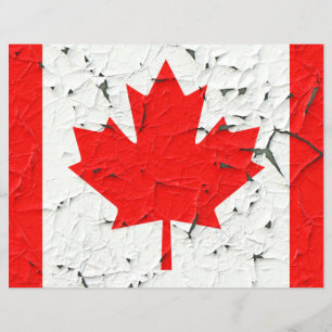 カナダレッドメープルリーフCANADAピーリング絵を描プリント チラシ