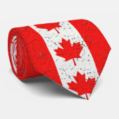 カナダレッドメープルリーフCANADAピーリング絵を描ルック ネクタイ (ロール)