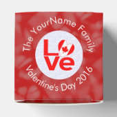 カナダレッドLOVE国旗パーソナライズされた フェイバーボックス (上部)