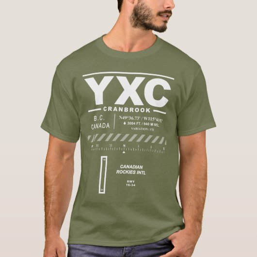 カナダロッキー国際的ズエアポートYXC Tシャツ (正面)