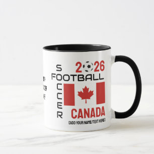 カナダワールドサッカー名前をカスタムする2026 ANY YEAR マグカップ
