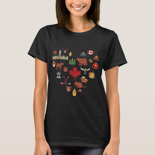 カナダヴィンテージシンボルカナダ国旗Maple Leaf Rc Tシャツ (正面)
