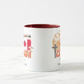 カナダヴィンテージ国旗とグリズリーベアホリデー マグカップ (中央)