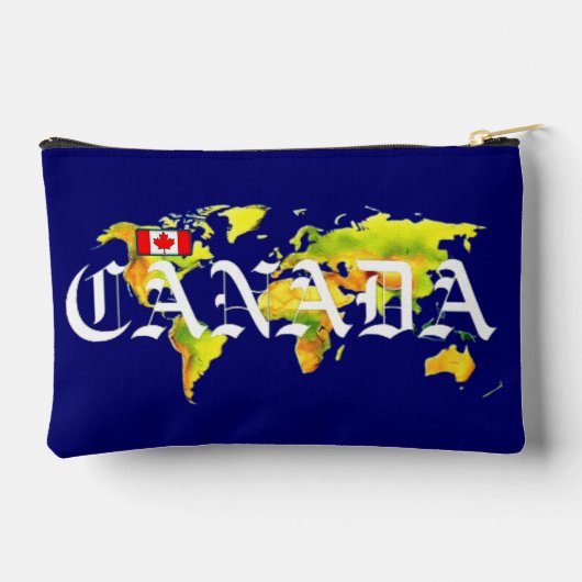 カナダ世界地図 アクセサリーポーチ (裏面)