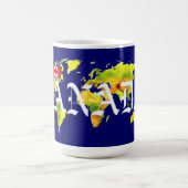 カナダ世界地図 コーヒーマグカップ (中央)