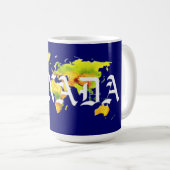 カナダ世界地図 コーヒーマグカップ (正面右)