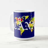 カナダ世界地図 コーヒーマグカップ (正面左)